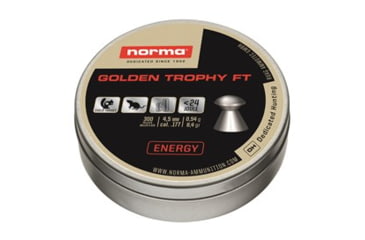 Image of Norma Golden Trophy FT .22 Caliber Air Rifle Ammo, 17.6gr, Lead, 200 Pellets, 640340200