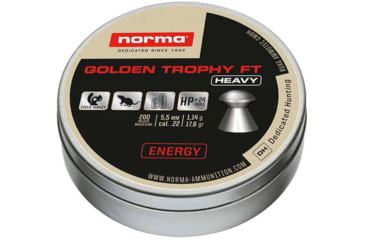 Image of Norma Golden Trophy FT .22 Caliber Air Rifle Ammo, 17.6gr, Lead, 200 Pellets, 640340200