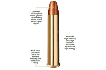 Image of Norma Rimfire .22 WMR 40 Grain Jacketed Hollow Point Brass Cased Ammo, 50 Rounds, 2409746