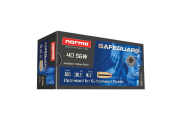 Image of Norma Safeguard .40 S&amp;W 180 Grain Jacketed Hollow Point Brass Cased Pistol Ammo, 50 Rounds, 801407727