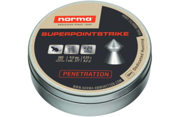 Image of Norma Superpoint Strike .177 Caliber Air Rifle Ammo, 8.2gr, Lead, 300 Pellets, 640240300