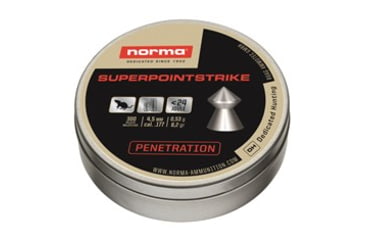 Image of Norma Superpoint Strike .177 Caliber Air Rifle Ammo, 8.2gr, Lead, 300 Pellets, 640240300