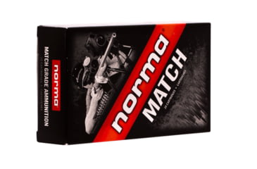 Image of Norma Match Ammunition 6.5mm Creedmoor 130 grain Golden Target Boat Tail Hollow Point Brass Cased Centerfire Rifle Ammo, 20 Rounds