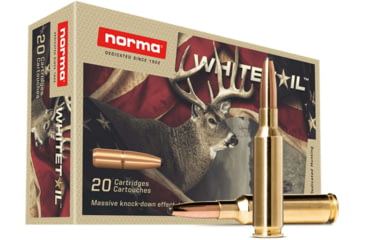 Image of Norma Whitetail 6.5mm Creedmoor 140gr Brass Cased Centerfire Rifle Ammo, 20 Rounds, 20166492