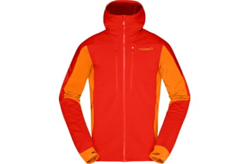 Image of Norrona Trollveggen Powerstretch Pro Zip Hooded Jacket - Men's, Arednalin Red, Extra Large, 1623-19 5630 XL
