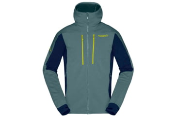 Image of Norrona Trollveggen Powerstretch Pro Zip Hood - Mens, North Atlantic/Indigo Night, L, 1623-19-6630-L