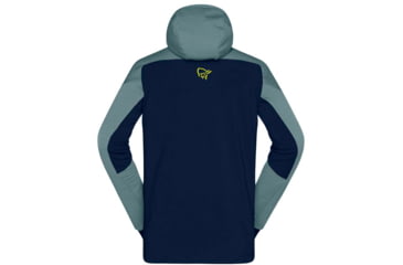 Image of Norrona Trollveggen Powerstretch Pro Zip Hood - Mens, North Atlantic/Indigo Night, L, 1623-19-6630-L