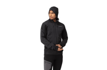 Image of Norrona Trollveggen Powerstretch Pro Zip Hooded Jacket - Mens, Caviar, Large, 1623-19-7718-L