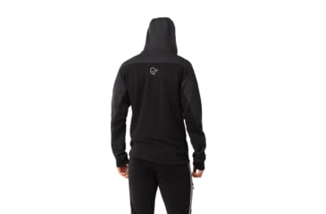 Image of Norrona Trollveggen Powerstretch Pro Zip Hooded Jacket - Mens, Caviar, Large, 1623-19-7718-L