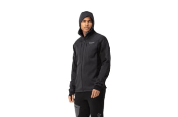 Image of Norrona Trollveggen Powerstretch Pro Zip Hooded Jacket - Mens, Caviar, Large, 1623-19-7718-L