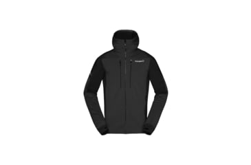 Image of Norrona Trollveggen Powerstretch Pro Zip Hooded Jacket - Mens, Caviar, Large, 1623-19-7718-L