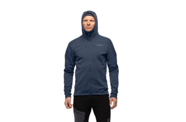 Image of Norrona Trollveggen Powerstretch Pro Zip Hooded Jacket - Mens, Indigo Night, Medium, 1623-19-2295-M