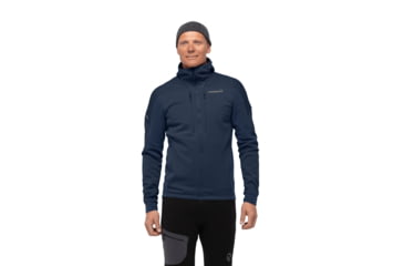 Image of Norrona Trollveggen Powerstretch Pro Zip Hooded Jacket - Mens, Indigo Night, Medium, 1623-19-2295-M