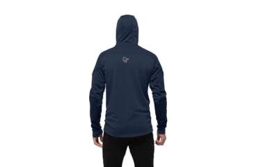 Image of Norrona Trollveggen Powerstretch Pro Zip Hooded Jacket - Mens, Indigo Night, Medium, 1623-19-2295-M