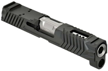 Image of Norsso N320 Piranha KP Compact Bull Barrel Set, Satin Stainless GEO Port, 9 mm Caliber, Black, N320CBB-PIR-KP