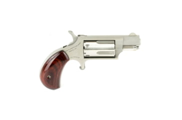Image of North American Arms Mini Combo Revolver, .22 Long Rifle/.22 Winchester Magnum Rimfire, 1.12in Barrel, Fixed, Stainless Frame, Wood Grip, 5 Round Cylinder, NAA22MSC