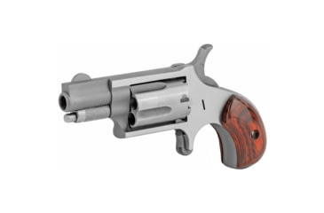 Image of North American Arms Mini Revolver, .22 Long Rifle, 1.12in Barrel, X-Large, Fixed, Stainless Frame, Wood Grip, 5 Round Cylinder, NAA22LR