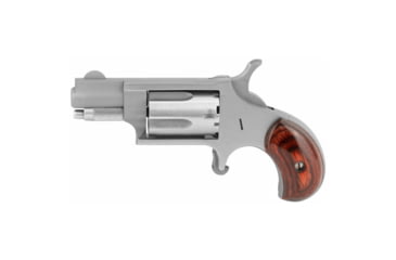 Image of North American Arms Mini Revolver, .22 Long Rifle, 1.12in Barrel, X-Large, Fixed, Stainless Frame, Wood Grip, 5 Round Cylinder, NAA22LR