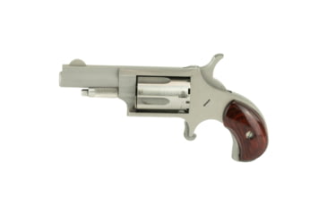 Image of North American Arms Mini Revolver, .22 Long Rifle, 1.65in Barrel, X-Large, Fixed, Stainless Frame, Wood Grip, 5 Round Cylinder, NAA22LLR
