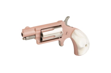 Image of North American Arms Mini Revolver, .22 Winchester Magnum Rimfire, 1.12in Barrel, X-Large, Fixed, Pink Frame, Pearl Style Grip, 5 Round Cylinder, NAA-22MS-ROSE