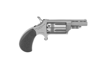Image of North American Arms Mini WASP Revolver, .22 Winchester Magnum Rimfire, 1.65in Barrel, X-Large, Fixed, Stainless Frame, Rubber Grip, 5 Round Cylinder, NAA22MTW