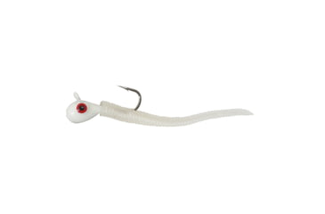 Image of Northland Fishing Tackle Rigged Tungsten Bloodworm Lure, Glo White, 1/28 oz, NL-TBR12-13