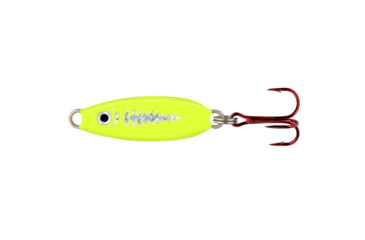 Image of Northland Forage Minnow Spoon, 1/Card, 1/32Oz, #14 Hook Super-Glo Exo Chartreuse, FMS1-1013