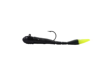 Image of Northland Mimic Minnow Limber Leech, 1/32oz, 2in, Number 6Hk 2/Card, Black With Chartreuse Tail, MMLL1-310
