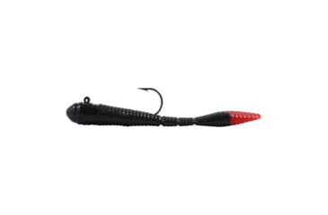 Image of Northland Mimic Minnow Limber Leech Minnow, 2, 3in, Black With Red Tail, MMLL3-39