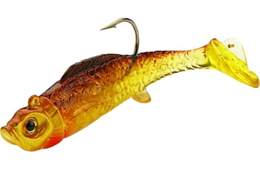 Image of Northland Mimic Minnow Shad Swimbait, 1 1/2in, 1/32 oz, Sz 4 Hook, Gold Shiner, Strip Card, MM1-6-12
