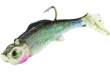 Image of Northland Mimic Minnow Shad Swimbait, 2 1/2in, 1/4 oz, 2/0 Hook, Silver Shiner, Strip Card, MM4-6-11