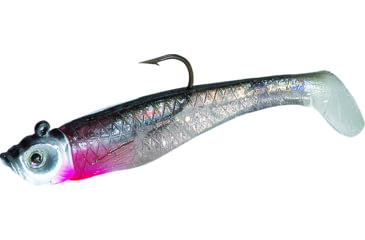 Image of Northland Mimic Minnow Shad Swimbait, 2 1/8in, 1/8 oz, Sz 1 Hook, Silver Shiner, Strip Card, MM3-6-11