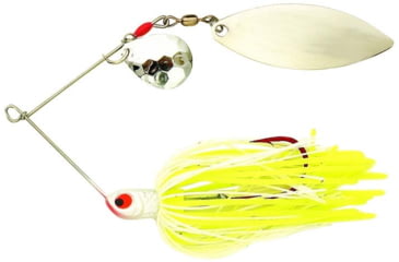 Image of Northland Reed-RunnerClassic Tandem Spin Spinnerbait, Whitetreuse, 3/8oz, 6 Pack, RRTW5C-110