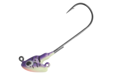 Image of Northland Stand Up Fire Ball Long Shank Jig, 1/4 oz, Number 2/0 Long Shank Hook, UV Purple Tiger, 3 Card, FBSLS4-3-46