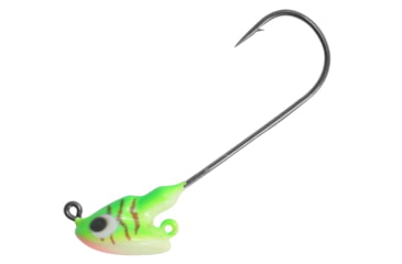 Image of Northland Stand Up Fire Ball Long Shank Jig, 1/8 oz Number 2/0 Long Shank Hook, UV Bleeding Perch, 4 Card, FBSLS3-4-1319