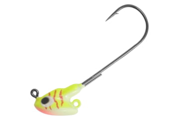 Image of Northland Stand Up Fire Ball Long Shank Jig, 1/8 oz, Number 2/0 Long Shank Hook, UV Electric Perch, 4 Card, FBSLS3-4-60