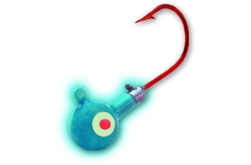 Image of Northland Super-Glo Jig 1/4 Oz, 2/0 Red Hook, 4/Cd Super-Glo Blue, GB4-4-5
