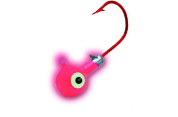 Image of Northland Super-Glo Jig 1/4 Oz, 2/0 Red Hook, 4/Cd Super-Glo Pink, GB4-4-6