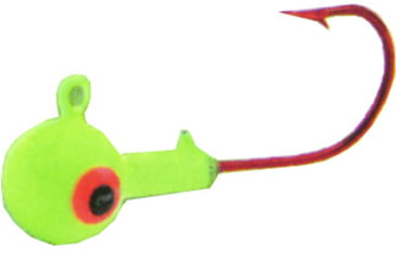 Image of Northland Super-Glo Jig 1/8 Oz, 1/0 Red Hook, 5/Cd Super-Glo Chartreuse, GB3-5-10