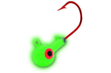 Image of Northland Super-Glo Jig 1/8 Oz, 1/0 Red Hook, 5/Cd Super-Glo Green, GB3-5-15