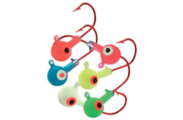Image of Northland Super-Glo Jig 3/8 Oz, 3/0 Red Hook, 6/Cd Super-Glo Assorted, GB5-6-99