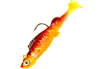 Image of Northland UV Mimic Minnow Swimbait, 2 1/2in, 1/4 oz 2/0 Hook, Tech Tiger, Strip Card, MMUV4-6-38