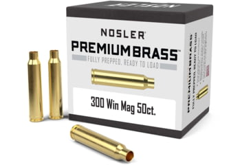 Image of Nosler 10227 Centerfire Rifle 300 Win Mag Brass 50 Per Box
