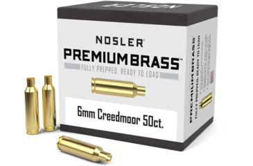 Image of Nosler 10229 Unprimed Brass 6mm Creedmoor Brass 50 Per Box