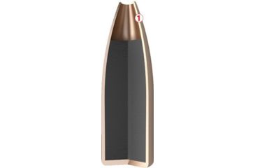 Image of Nosler 26129 Varmageddon 6.5mm .264 90 GR Flat Base Tipped FBT 100 Box