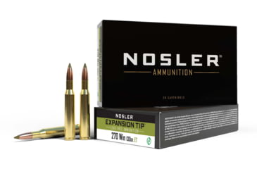 Image of Nosler .270 Winchester, E-Tip , 130 grain, Brass Cased, 20 Rounds, 40031
