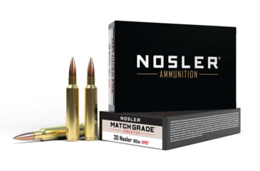 Image of Nosler .30 Nosler, Custom Competition , 190 grain, Brass Cased, 20 Rounds, 60029