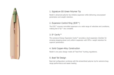 Image of Nosler .30 Nosler, E-Tip , 180 grain, Brass Cased, 20 Rounds, 40330