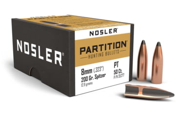 Image of Nosler 35277 Partition 8mm .323 200 GR Partition Spitzer 50 Box