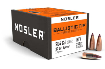 Image of Nosler 39573 Ballistic Tip Varmint 204 Caliber .204 32 GR Ballistic Tip Varmint